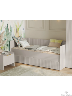 Тефия Кровать с 2 ящиками 832х2032х700 Тефия / Сантьяго