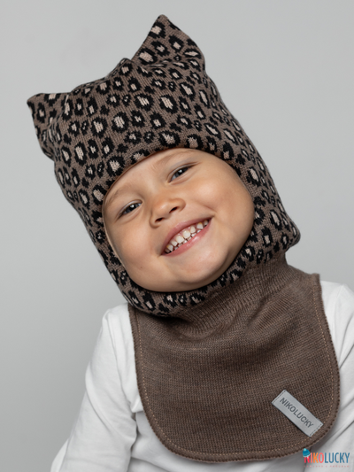 Шапка-шлем 24101-01 с утеплителем, х/б подклад, капучино 50-52