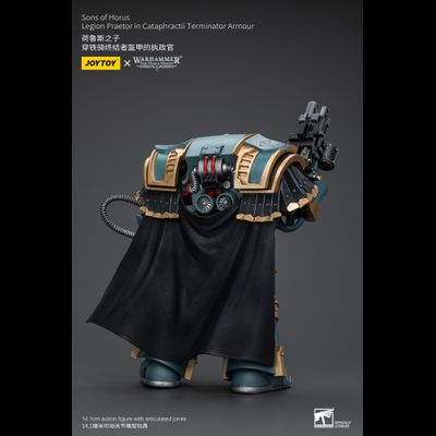 Претор-катафракт Сынов Хоруса (Warhammer Horus Heresy) - КОЛЛЕКЦИОННАЯ ФИГУРКА 1/18 Sons of Horus Legion Praetor in Cataphractii Terminator Armour (JT9619) - JOYTOY