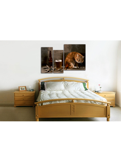 Модульная картина &quot;Вобла и кот&quot;