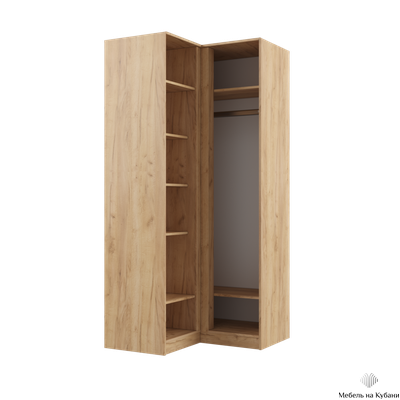 Мадера Шкаф ШМУ угловой Крафт золотой/Белый