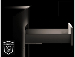 Ящик с тонкими боковинами и доводчиком H=88мм NL=500мм в цвете ГРАФИТ LineBox (12.0044) AQ *