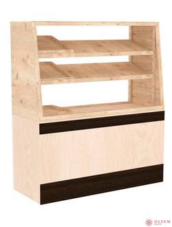 Витрина Мария  900х500х1500 (ЛДСП Молочный дуб/Дуб Венге/Дерево)