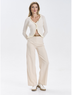 Кардиган вязаный приталенный укороченный на пуговицах