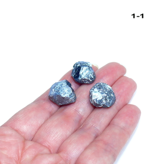 Гематит натуральный (необработанный) Шабры №1-1: комплект - 15,0г - 2шт 16*13*10мм + 15*15*10мм