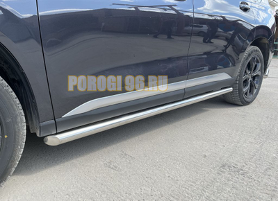 Защита штатного порога труба d60 для CheryExeed VX (2022-...)