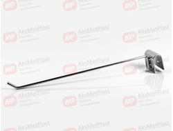 U004 Крючок хром d-5мм на овальную-прямоугольную трубу универсальный L=200 мм