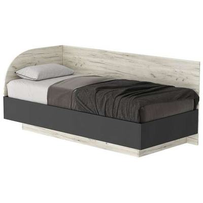 Кровать-софа КРС-900 "СОНАТА" Дуб Крафт белый - Антрацит