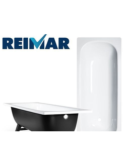Ванна с полимерным покрытием Reimar с опорной подставкой 120 140 150 160 170 см