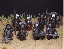 Фигурки орки 8 штук с комплектом оружия и брони v2