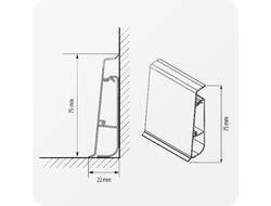 Плинтус Cezar  HI-LINE PRESTIGE 282