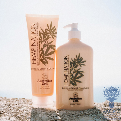 Профессиональный увлажняющий лосьон для тела Australian Gold/ Hemp Nation (США) Sparkling Citrus & Champagne Body Lotion (535 мл)