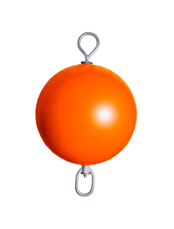 Буй с вертлюгом и рымом 40х75 см., оранжевый.