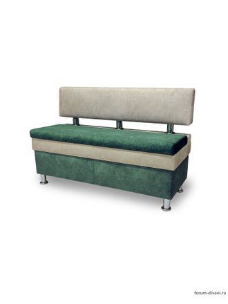 Кухонный ДИВАН "ФОРУМ-4" 130см, Зеленый/Слоновая кость