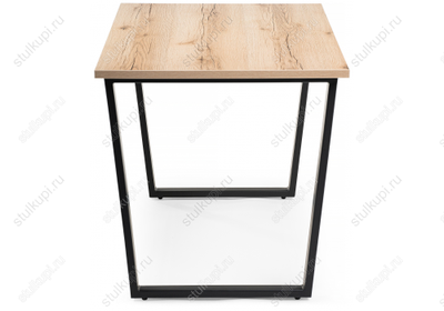 Стол Лота Лофт 120 25 мм дуб делано светлый / черный матовый