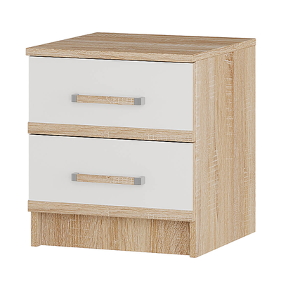 Фиеста Тумба прикроватная (400*450*410мм), дуб сонома/белый 2 штуки