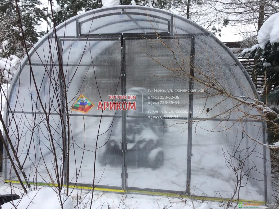 Теплица Ариком-2 с двойными распашными дверями