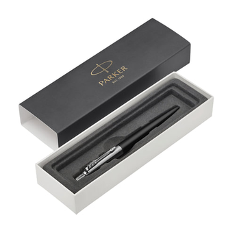 Ручка шариковая PARKER "Jotter Core Bond Street Black CT", корпус черный, хромированные детали, синяя, 1953184