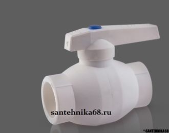 Кран шаровый полипропилен пп DN 20 25 32 40 50 63 75 90 110 Tebo Kalde ...