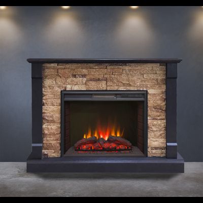 Угловой электрокамин Моника BL M4 с очагом Sparta 25.5 LED