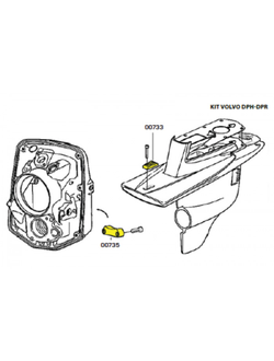 Комплект магниевых анодов Tecnoseal KITVOLVODPH/DPR/MG для Volvo Penta DPH/DPR