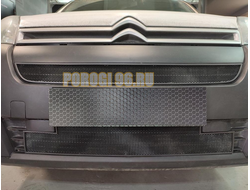 Защита радиатора Citroen Berlingo 2015- black верх