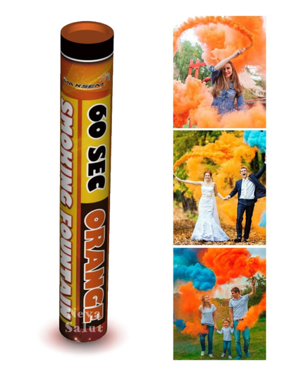 Цветной дым SMOKING FOUNTAIN (60 сек.) | Оранжевый