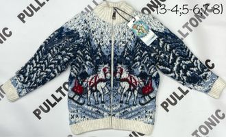 Детский свитер на молнии Кони