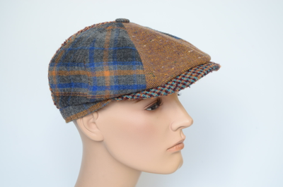 Итальянская кепка восьмиклинка в клетку