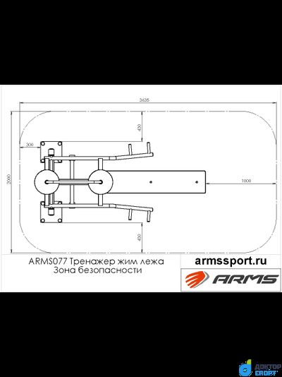 Уличный тренажер жим лежа