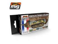 Ammo MIG: Набор акриловых красок: Камуфляж французских танков WWI и WWII