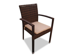 Плетеный стул MILANO темно-коричневый