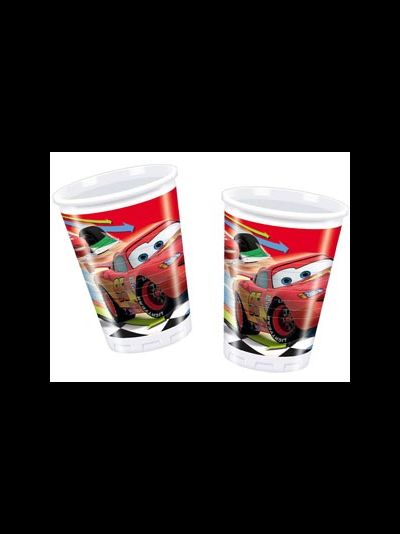 Стаканы "Тачки" 200 мл, 8 шт