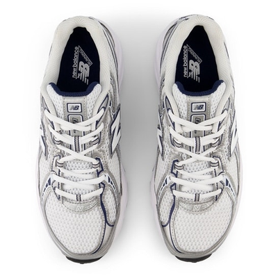New Balance 740 All White Navy