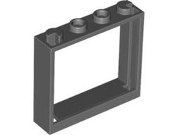 Window 1 x 4 x 3 - No Shutter Tabs, Dark Bluish Gray (60594 / 4551044)