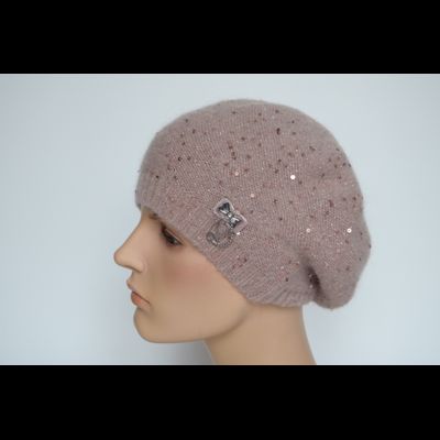 Розовый женский берет одинарный Vizio Италия 6943 ВО