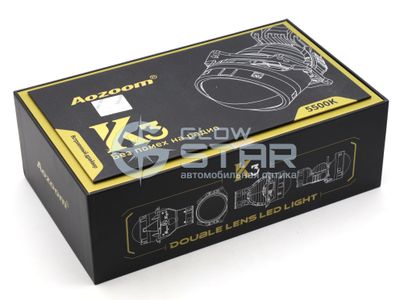 Билед модули Aozoom K3 Dragon Knight New DK200 (III поколение) 3.0 дюйма, 2 чипа, 5500K, 12V, 50W/60W, крепление 3R (комплект, 2шт)