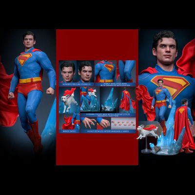 ПРЕДЗАКАЗ - Супермен (Дэвид Коренсвет, "Супермен" 2025 г)  - Коллекционная ФИГУРКА 1/6 Superman &amp; Krypto (MMS812) -  Hot Toys ?ЦЕНА: 39800 РУБ.?