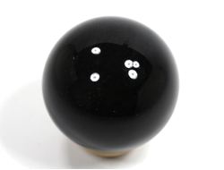 Шар обсидиан чёрный, серебристый, Мексика (38 мм, 72 г) №35795