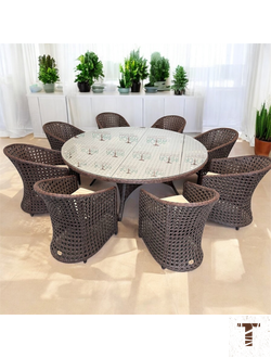 Обеденная группа Боливия с круглым столом