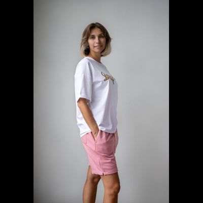 Женский костюм бело-розовый "Дари"