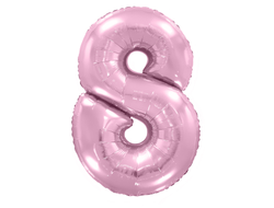 Фольгированная цифра - Розовая матовая