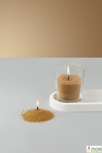 Насыпная свеча "Радость" 7*7 см, цвет "Бежевый"