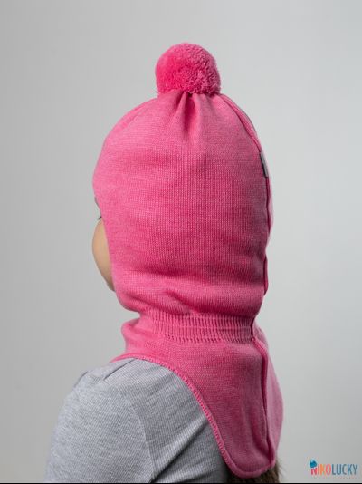 Шапка-шлем 23101-04 с утеплит., хб подклад, ярко-розовый 50-52