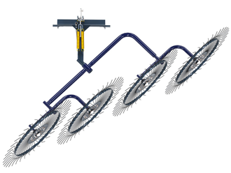 Грабли ворошилки СКАУТ PL-4600 для трактора, четыре колеса сгребания