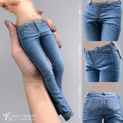 Женские джинсы (голубые) - 1/6 Realistic Jeans women's light blue (24XG109A) - VSTOYS