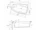 Акриловая Ванна Cersanit Joanna 140х90 правая