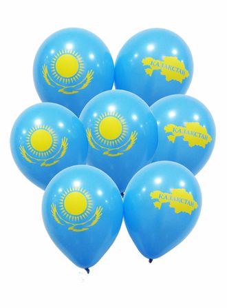 Латексные шары "Казахстан" (шар с гелием)  6 штук