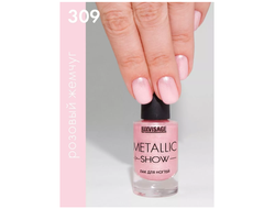 ЛАК для ногтей Metallic Show перламутровый с блестками Luxvisage