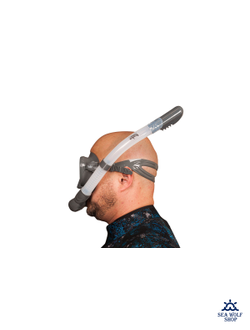 Маска для дайвинга с трубкой Scuba Brothers Flipper Grey, комплект